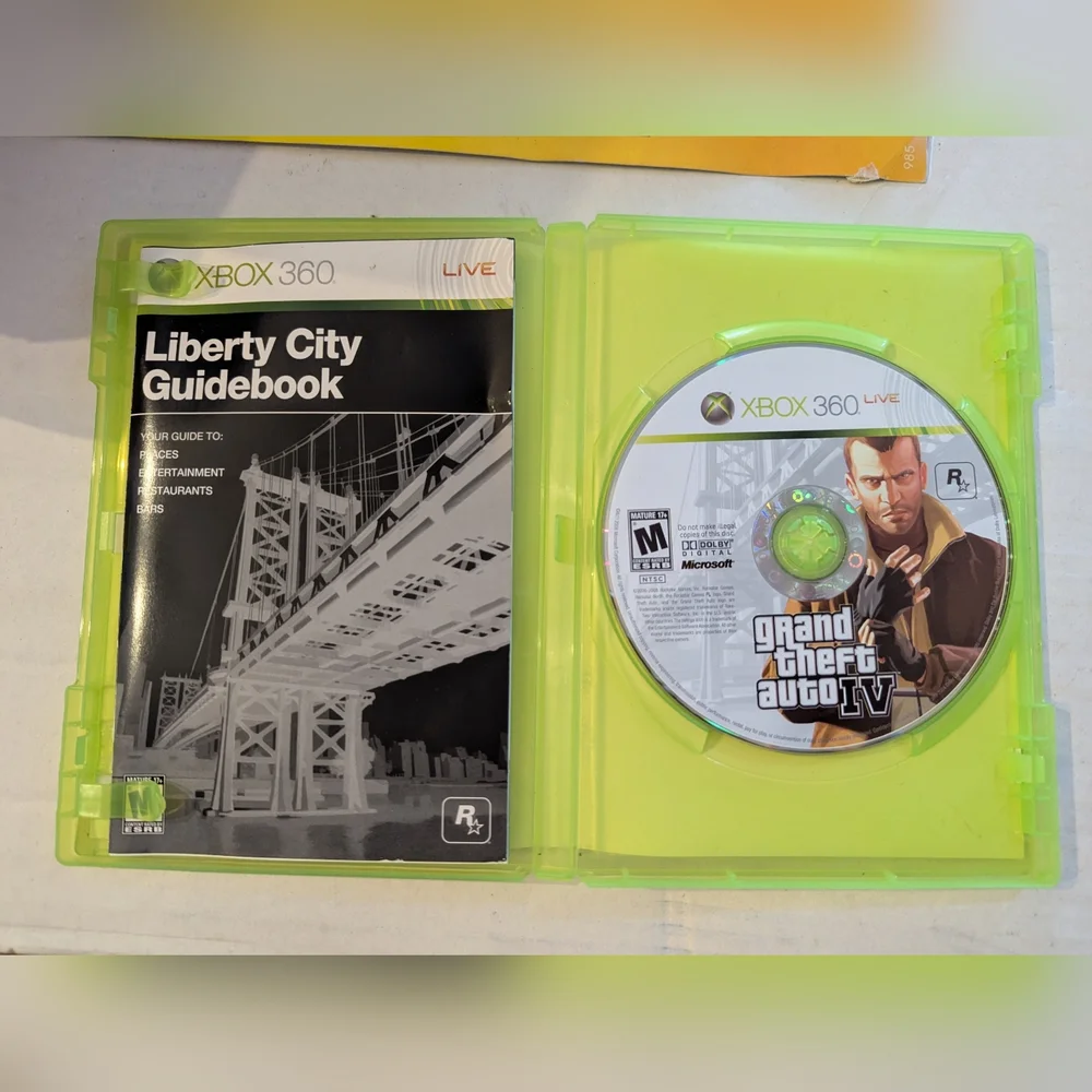 Xbox 360 Grand Theft Auto GTA IV‎ Video Game 2008 Rockstar Manual Included